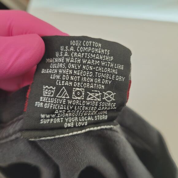 Johnny Cash Shirt Mens Large L Zion Rootswear Boxy Fit Tag 1X American Rebel - Picture 5 of 5